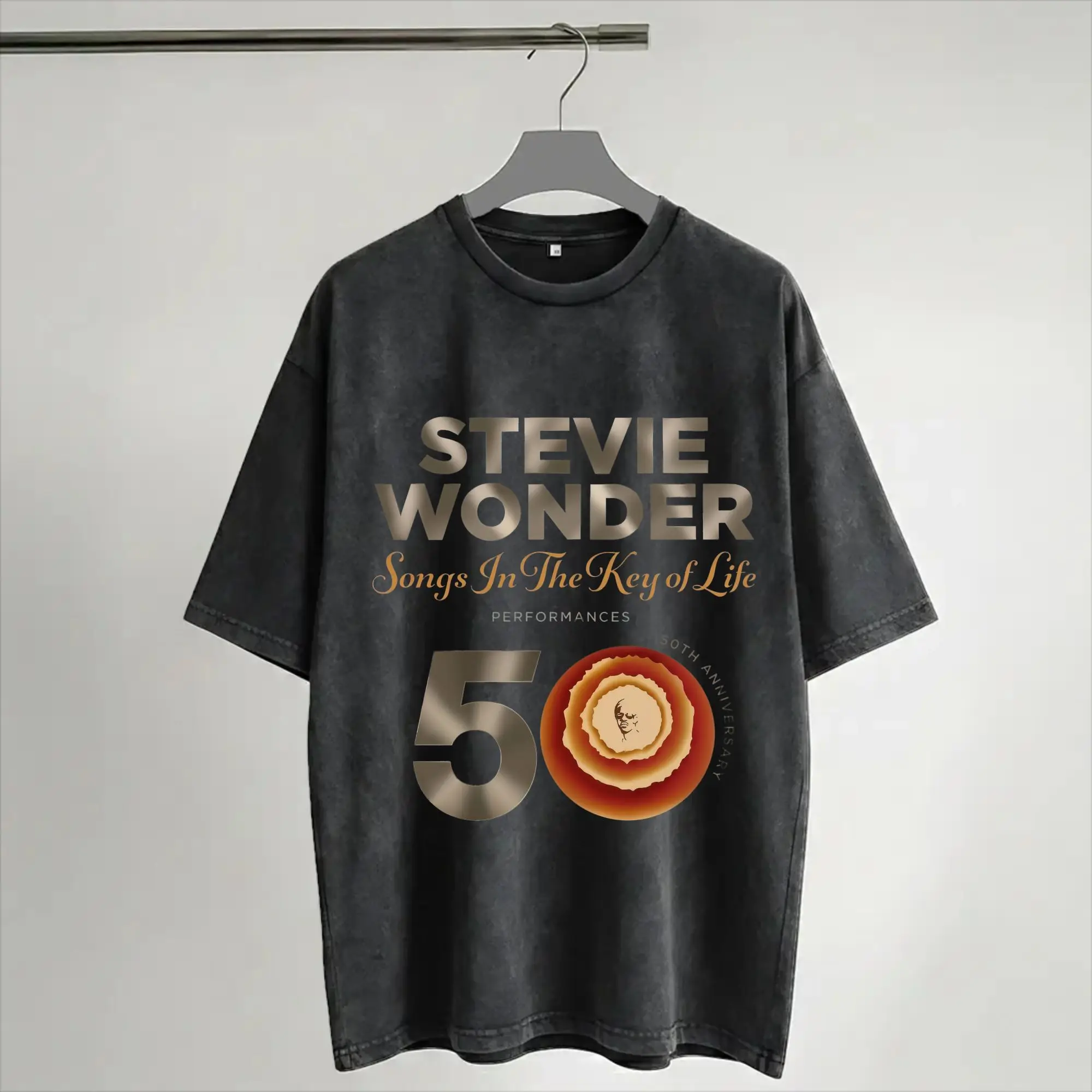 Stevie Wonder Songs in The Key of Life 50th Anniversary Tour  Washed T Shirts Streetwear Shirts  Tees Men Women Streetwear