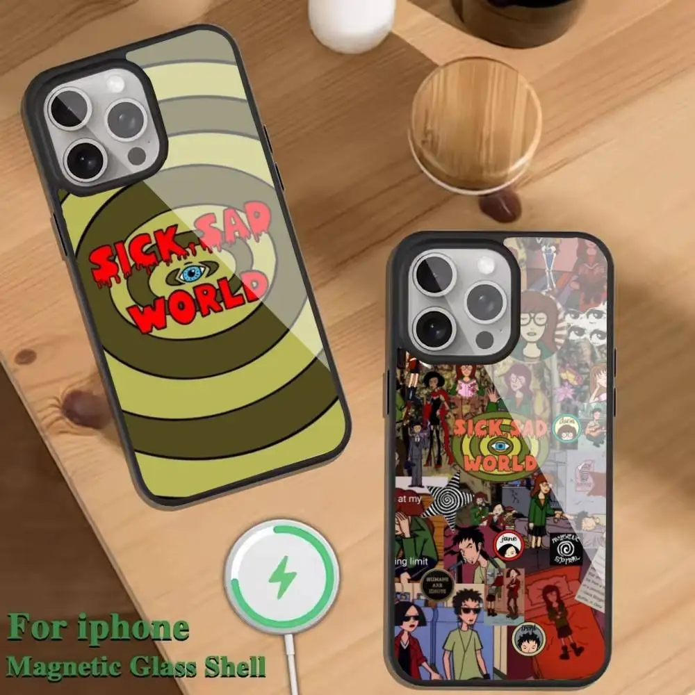 

Cool D-Daria Phone Case For Magnetic Wireless Charge Cover For iphone 16 15 14 13 12 11 Pro Max Plus Coque