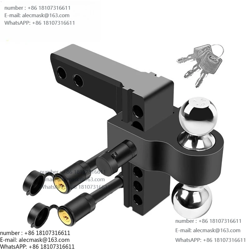 

Strong tensile force, adjustable aluminum alloy trailer arm 6 inches with latch lock, double-ended trailer trailer arm