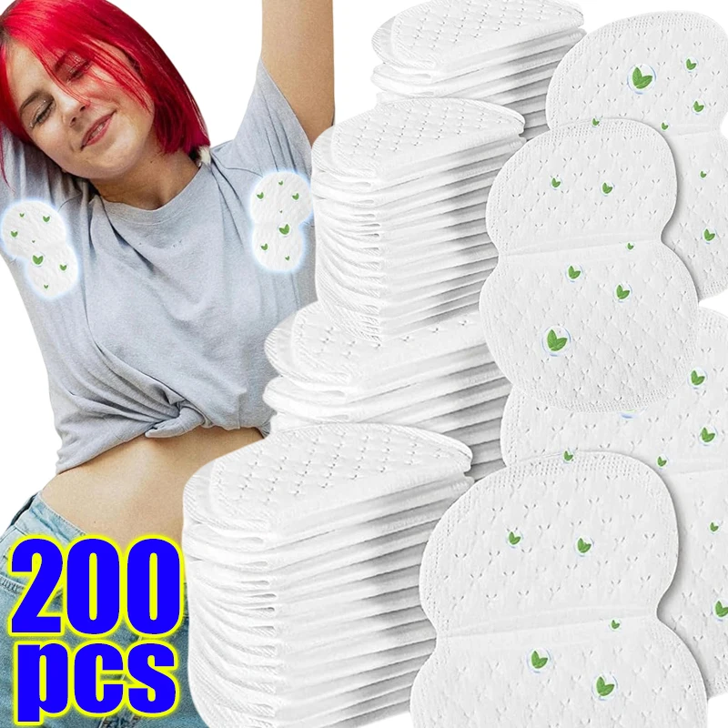 

10/200Pcs Disposable Underarm Armpit Sweat Pads Breathable Ultra-thin Sweat-absorbing Patch Summer Deodorants Non-woven Pads