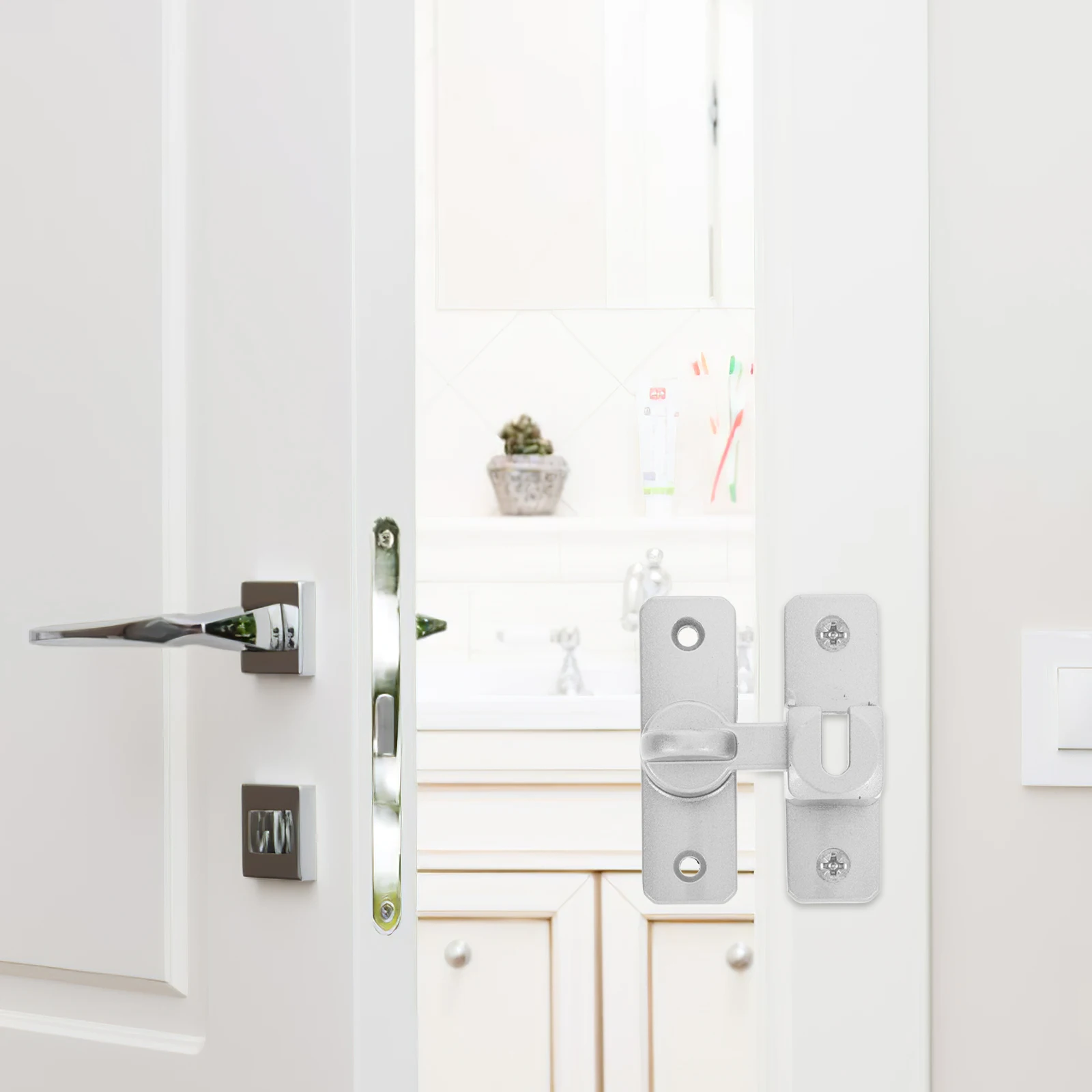 

1Set Versatile Nodrill Door Latch Lock for Barns Cabinets Sheds Quick Locking Tamper Resistant Security Fence Latch