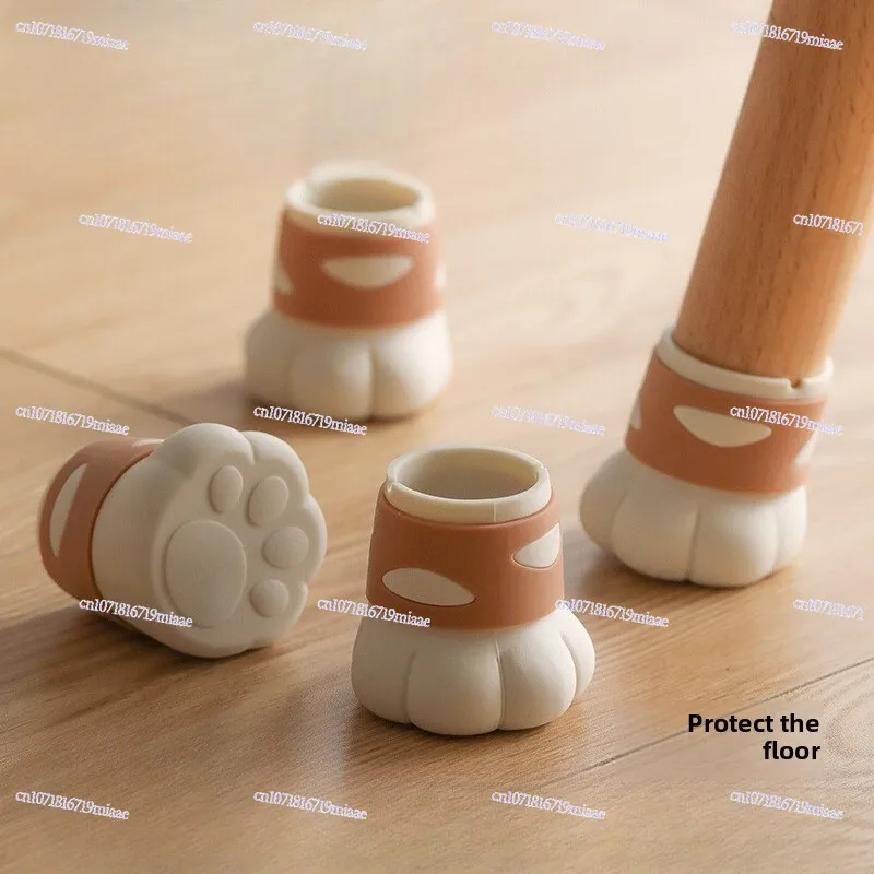 Cute Cat Paw Chair Foot Pad Silent Non-slip Table and Chair Leg Pad Silicone Stool Leg Protective Cover