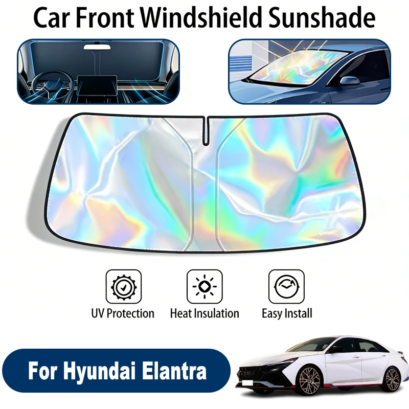 

Windshield Sun Shade For Hyundai Elantra Foldable UV Reflective Front Window Sun Protection Cover Accessories