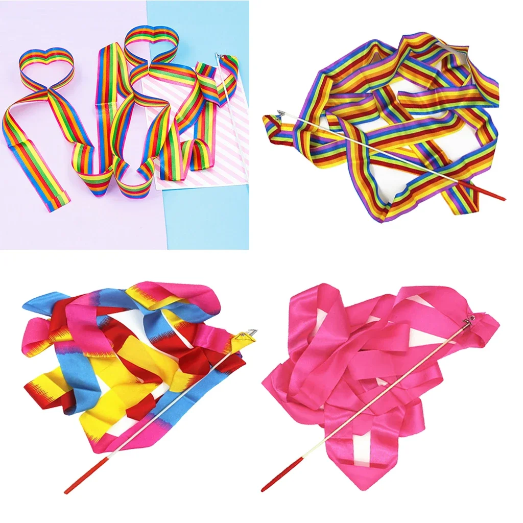 4m Dancing Ribbon Girls Art Baton Twirling Gymnastic Kit