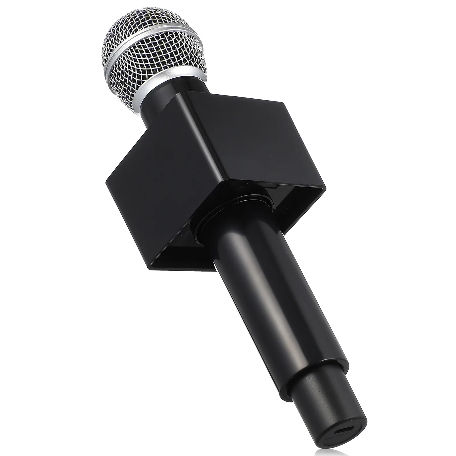 

Simulation Microphone Prop Premium Metal ABS Square Platform Stable Base for Kids Cosplay Party Speech Stage Fun Microphone