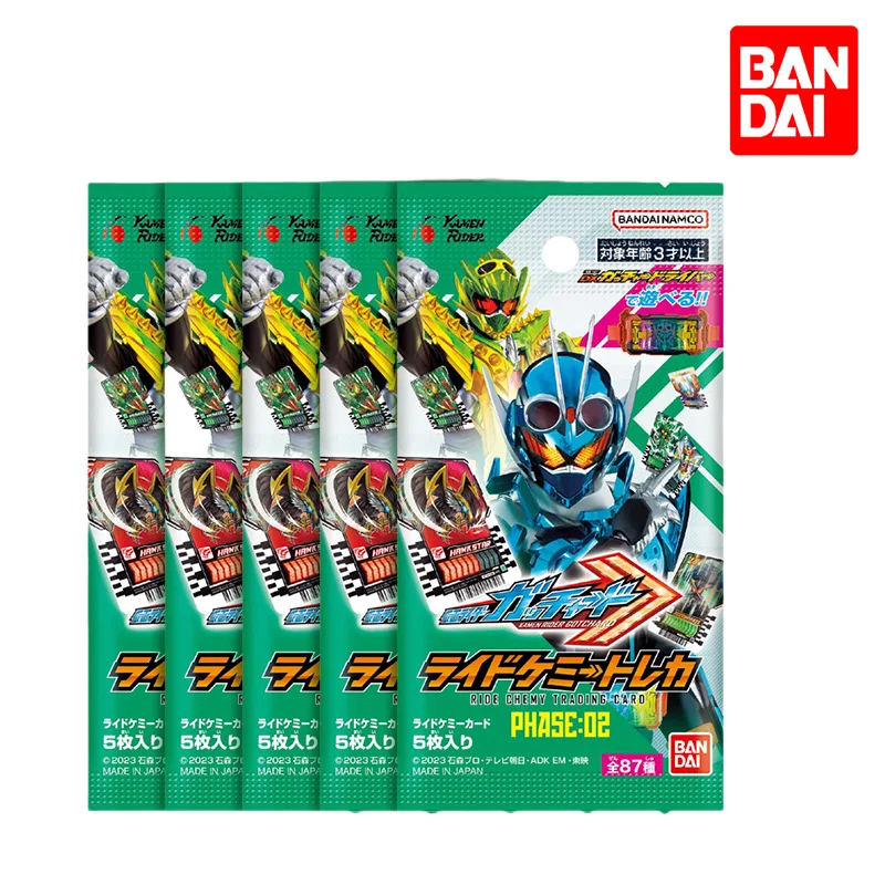 BANDAI Original Kamen Rider GOTCHARD Ride Chemy Trading Card PHASE 00 01 02 Change Card Supplement Pack Collectibles Gifts Toys