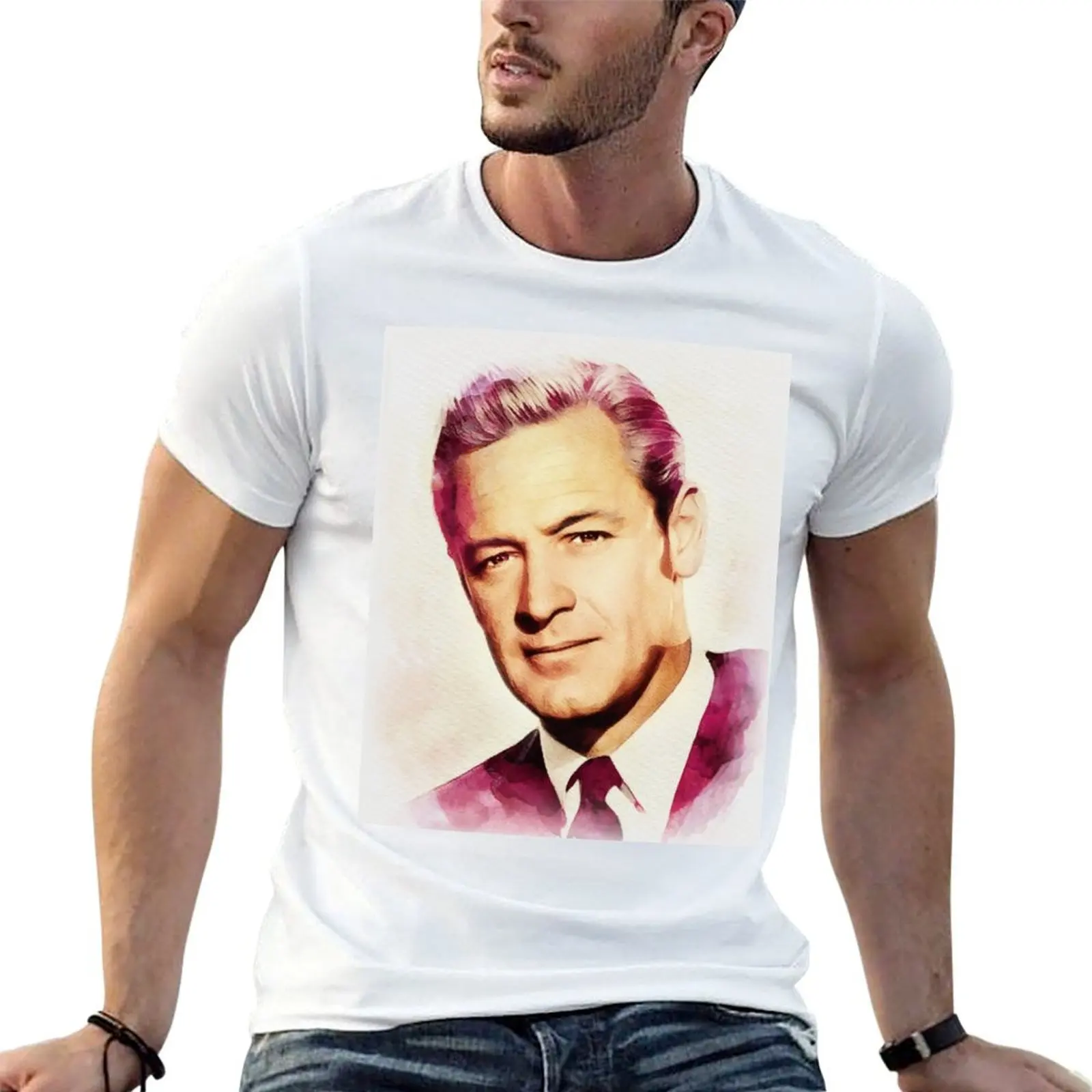 William Holden, Movie Legend T-Shirt Trendy Pattern T-Shirt for Men