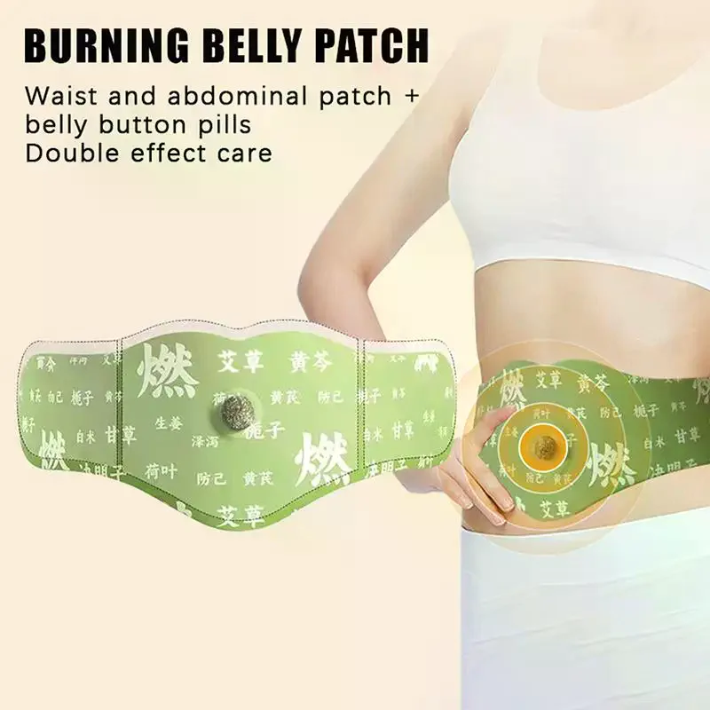 Body Shaping Patches Natural Wormwood Mugwort Belly Button Herbal Hot Compress Stickers Female Male