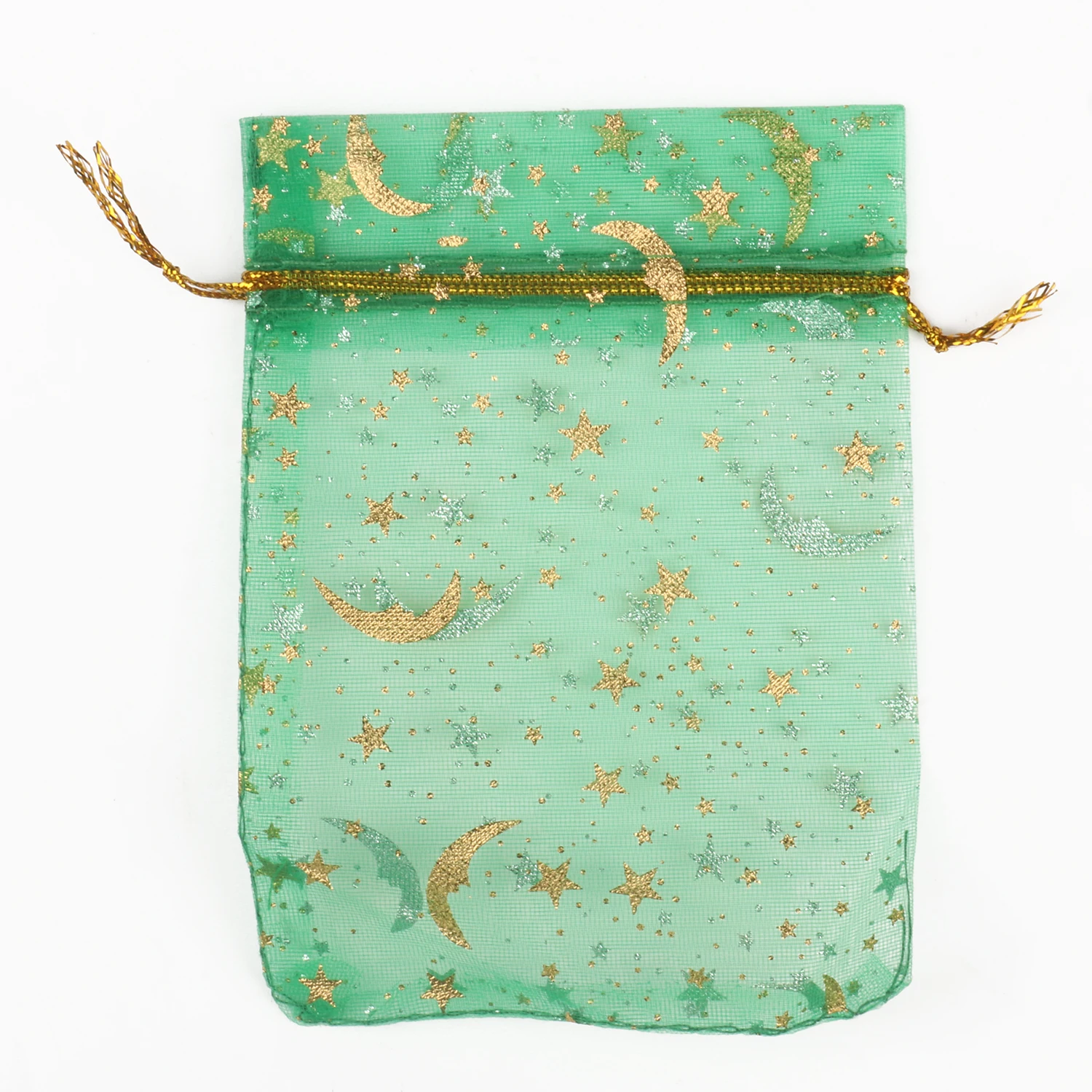 50pcs Moon Star Organza Drawstring Gift Bags