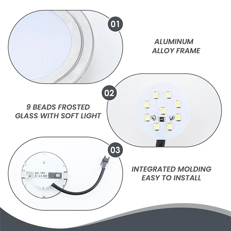 

AT63-2 Pack Range Hood Light Bulbs Hole Closet Stove LED Light Under Cabinet Lights Replacement Kitchen Light Replacement