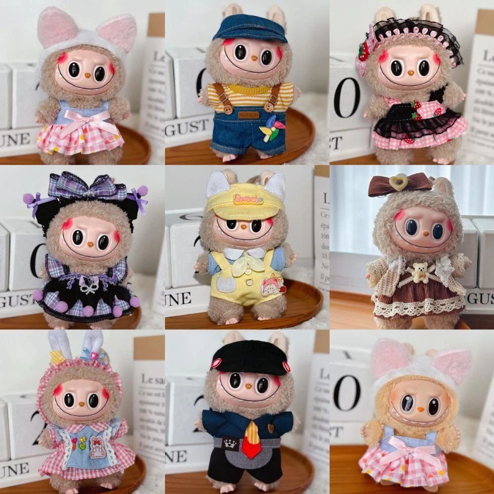 Mini Plush Doll'S Clothes Outfit Accessories For Korea Kpop Exo 15-17cm Labubu Idol V1 V2 Cute suit Clothing Gift