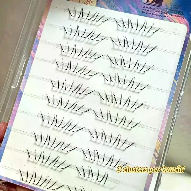 1 Set Comic Lower Lash Extension Clusters Natural Self Adhesive False Eyelashes No Glue Bottom Eye Makeup Tool Easy