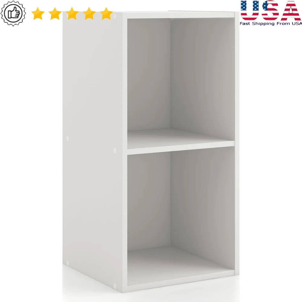 

Stackable Cube Storage Shelves Modern Wood Bookcase Home Office Living Room Easy Assembly Includes Anti Tip Hardware
