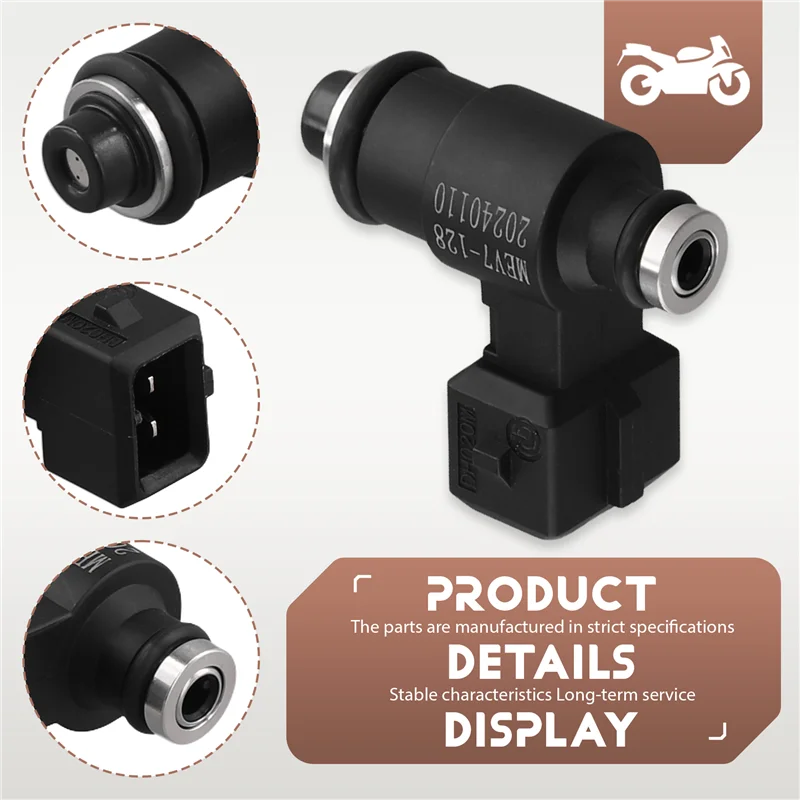 AB56-MEV7-128 Two Holes Motorcycle Fuel Injector Nozzle For 200CC-250CC Motorbike Accessories