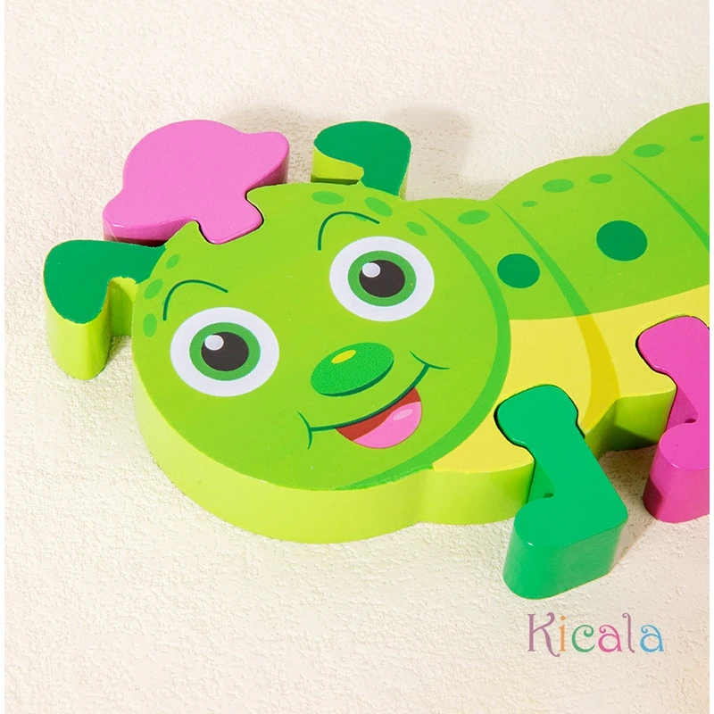 หนอนผีเสื้อที่มีสีสันรูปร่างการเรียงลําดับและจับคู่ของเล่นการศึกษาไม้การเรียนรู้ของเล่นของเล่นที่มีสีสันทนทานของเล่นไม้ของขวัญ