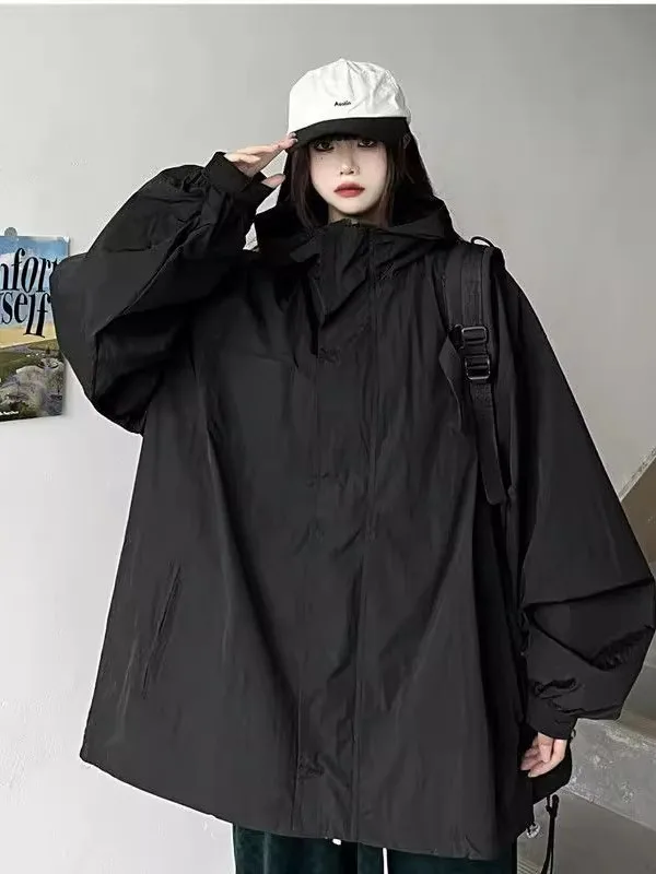 

Американская солнцезащитная одежда с капюшоном в стиле ретро, мужская и женская, большой размер 300, летняя, тихоя, дышащая, легкая...