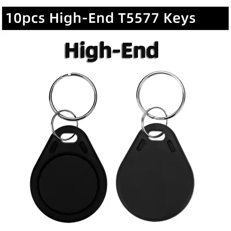 10pcs EM4305 t5577 RFID 125khz Key Keyfobs Copy Rewritable Writable Rewrite Duplicate Tag Proximity ID Token Ring rfid cloner