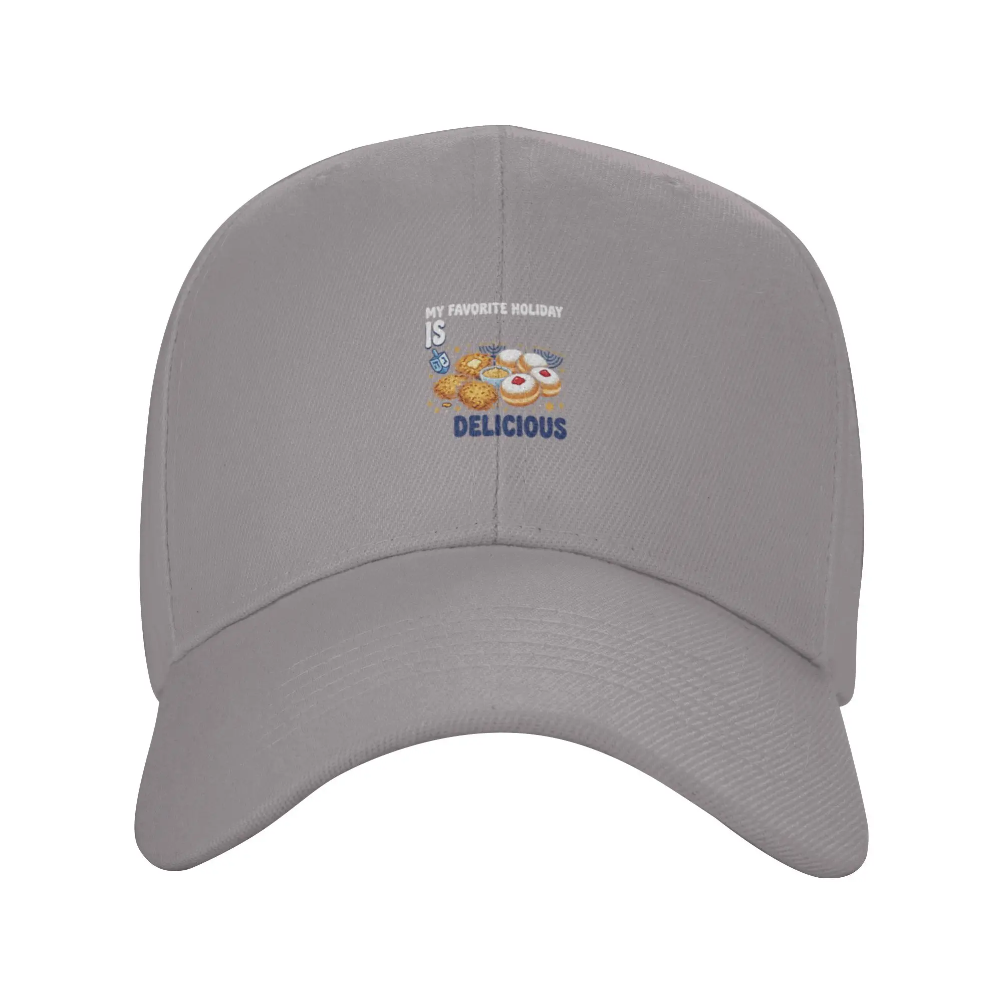 Delicious Hanukkah Food Latkes Sufganiyot Holiday Trendy Baseball Cap Photoshoot Prop Men Baseball Cap