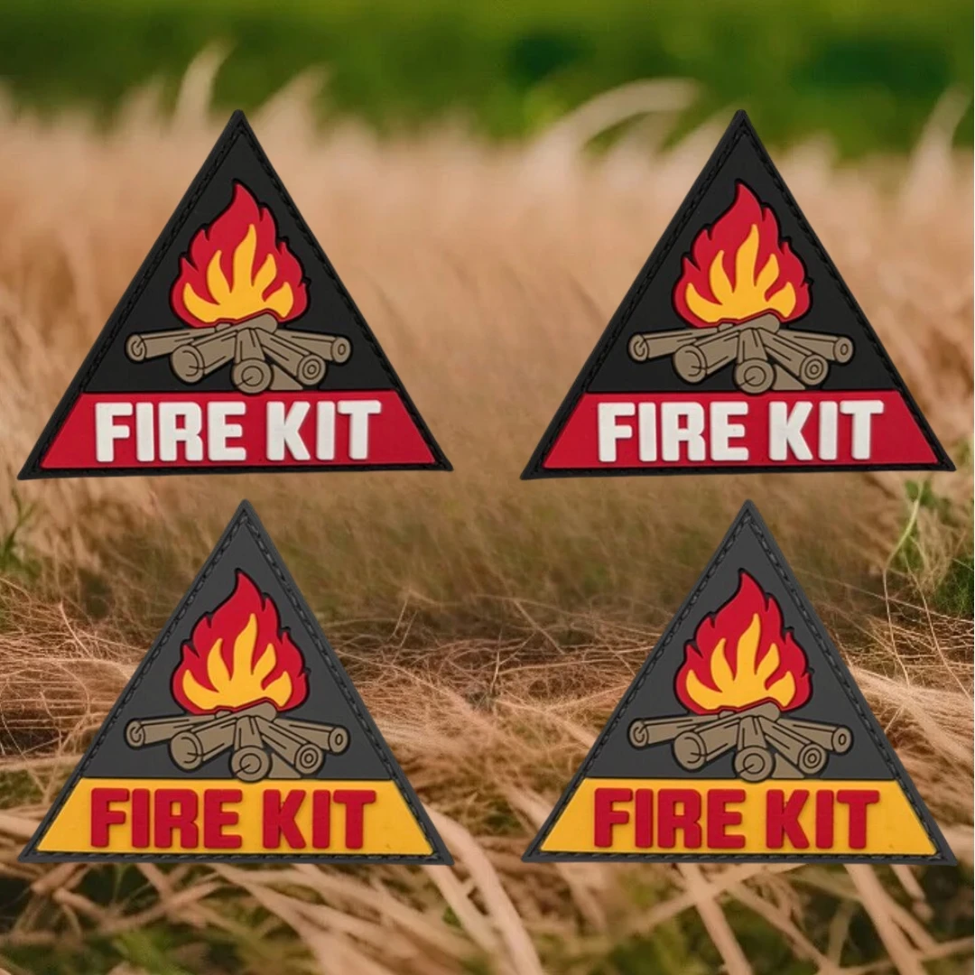 

FIRE KIT Patch PVC Hook and Loop Patches for Clothing Morale Tactical Patch Badges on Backpack Sticker Military Armband