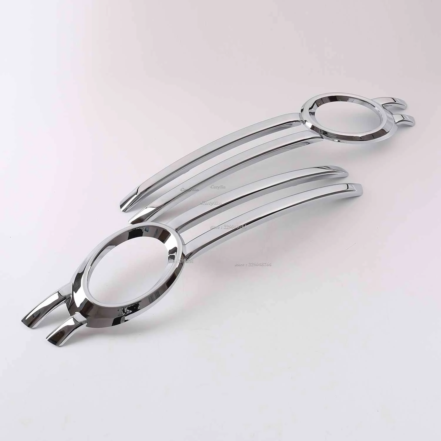 For Audi Q5 2009 2010 2011 2012 Exterior ABS Chrome Front Foglight Cover Trim Head Light Lamp Frames Car Accessories 2pcs