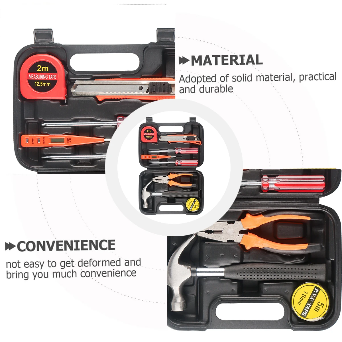 Portable Home Repair Kit Screwdriver Wrench Test Pencil Clamp Set Hardware Combination Repair Tool Household Hand Tools Set