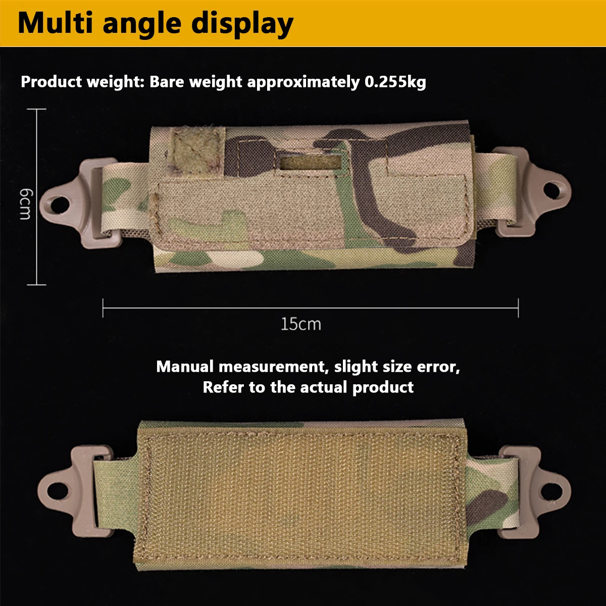 Tactical Airsoft Helmet Balance Counterweight Bag Battery Pouch For FAST MICH Wendy ARC Helmet