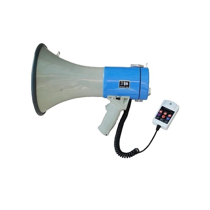 50W High Power Speaker, USB/SD/Aux, Waterproof Plastic Cabinet Amplifier for Public Address, Security Alarm, Party, Battery