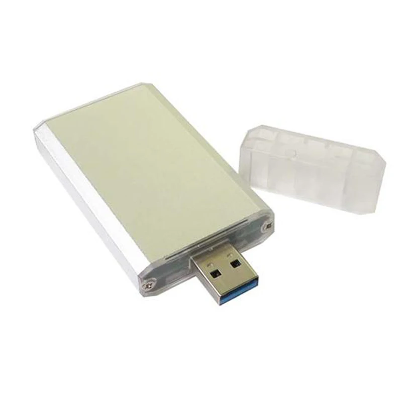 30x50mm msata ssd gabinete móvel caixa de disco rígido mini pcie msata ssd para usb3.0 conversor adaptador gabinete caso msata para usb 3.0
