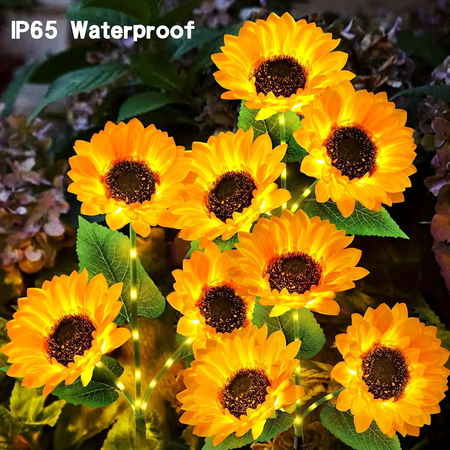 

2025-Upgraded Solar Sunflower Lights - 3 Bigger & Brighter Solar-Powered Outdoor Decor for Garden, Patio & Yard