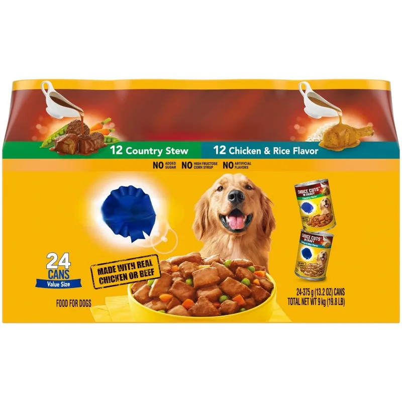 

in Gravy Wet Dog Food Variety Pack, 13.2 oz Cans (24 Pack)