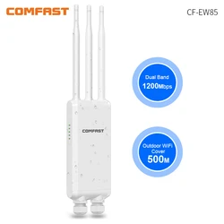 COMFAST Outdoor WiFi Router 500M Long Range Extender Wireless Access Point 3 Antena 5G/2G AC1300 Repeater Signal Booster POE AP