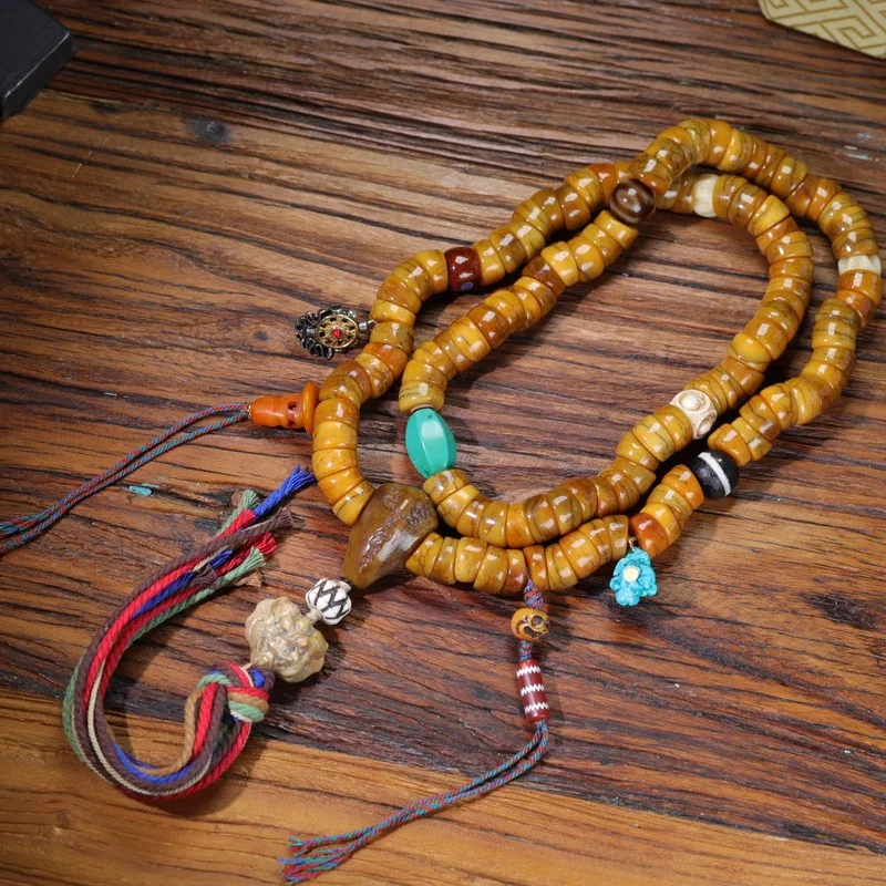 Natural pig intestine for necklace making Tibetan style agate beads