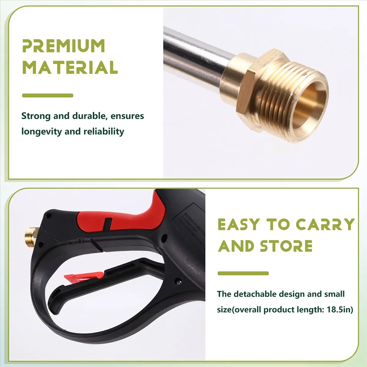 Goodprice High Pressure Car Power Washer Gun Spray Wand Lance Kit 2000PSI