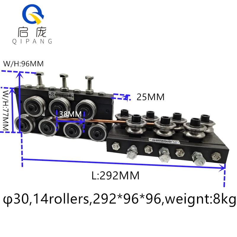 φ 30 mm rollers1.5 -3 mm Aluminium Copper Wire Straightener stainless steel wire straightener metal straightening machine