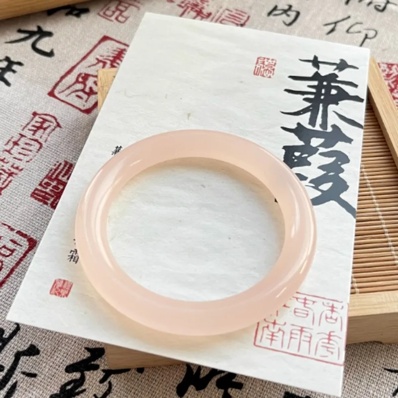 Lotus root powder bracelet female round strip beauty bracelet pink marrow agate