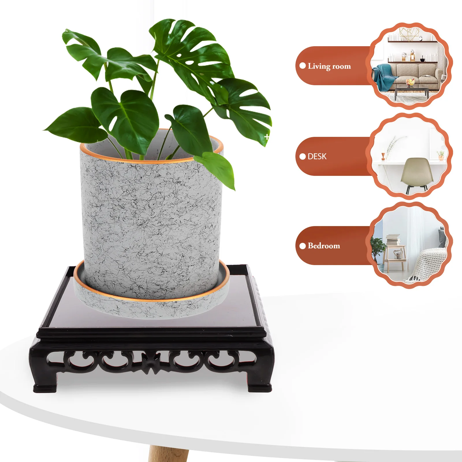 

5pcs Plant St Display Shelf for Home Indoor Vase Potted Plant Riser Fish Bowl Riser Smooth Edge Durable Craft Holder