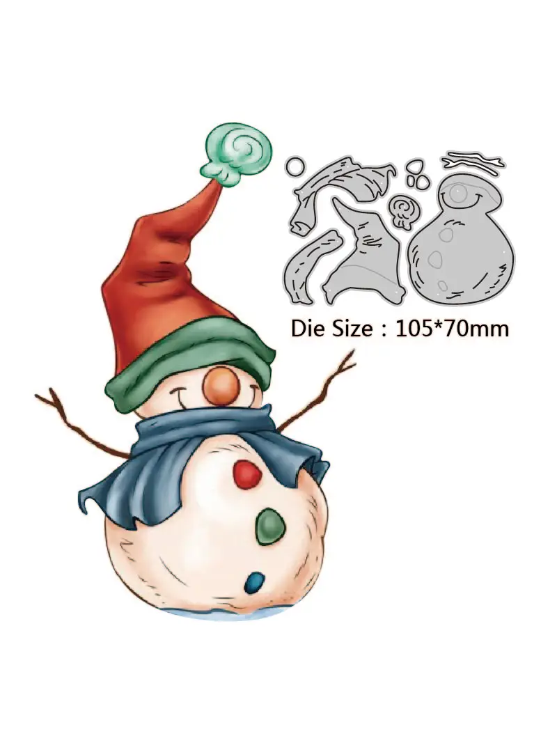 Christmas Snowman Reindeer Girl Old Man Metal Cutting Layering Die Scrapbook Die Photo Album Decor DIY Card Craft 2022 New