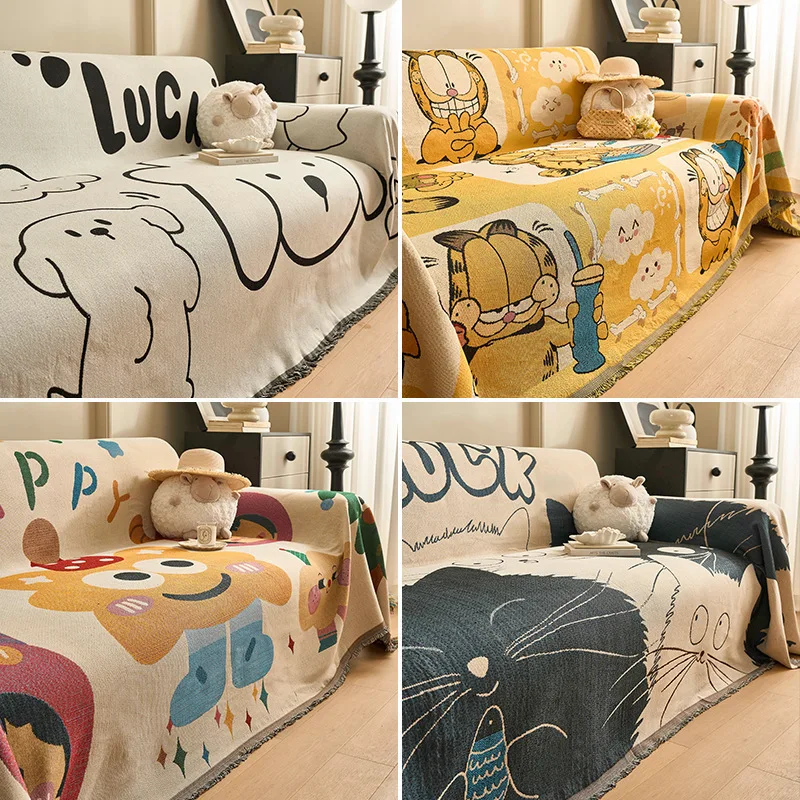 Cute Sofa Cover Cartoon Sofa Cover Cloth Autumn/Winter Sofa Towel Four Seasons Universal  Slip Sofa cover