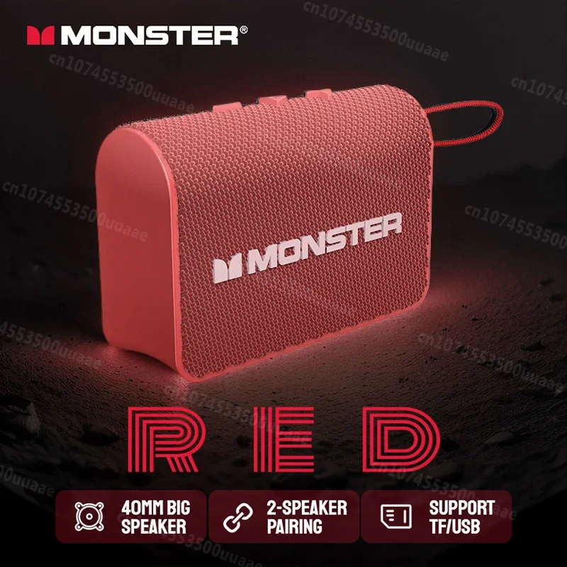 جديد Monster X902 خارجي محمول بلوتوث 5.4 مكبر صوت صغير بلوتوث صندوق الصوت TWS ستيريو الاقتران مكبرات الصوت المحمولة اللاسلكية