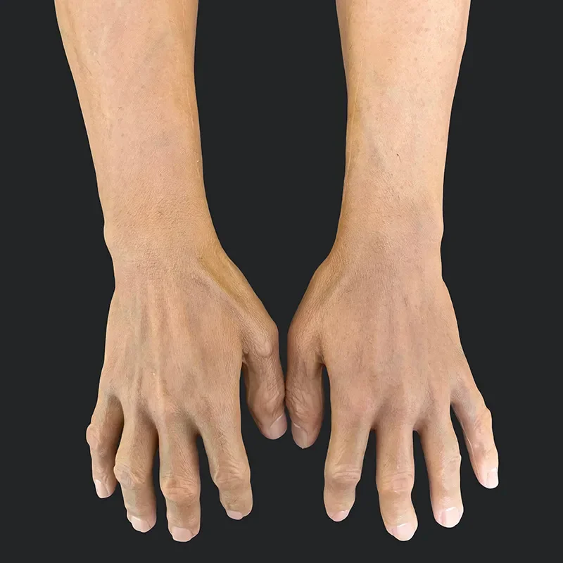 Wholesale art face real inverted prosthetic hand simulation men's silicone prosthesis artificial skin fake gloves cover scars