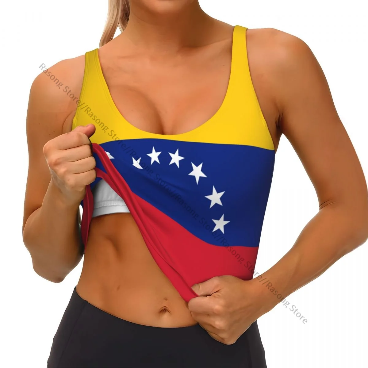 Women Sexy Sports Vest Venezuela Flag Female Streetwear Sport Lingerie Tee Crop Top