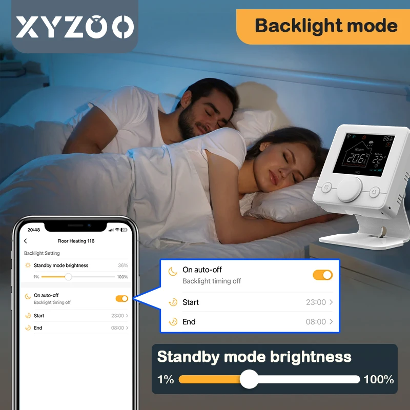 Imagem -04 - Tuya Inteligente Termostato sem Fio Wi-fi Caldeira a Gás Controlador de Temperatura Receptor Sensor de Umidade Alexa Google Yandex Rf433