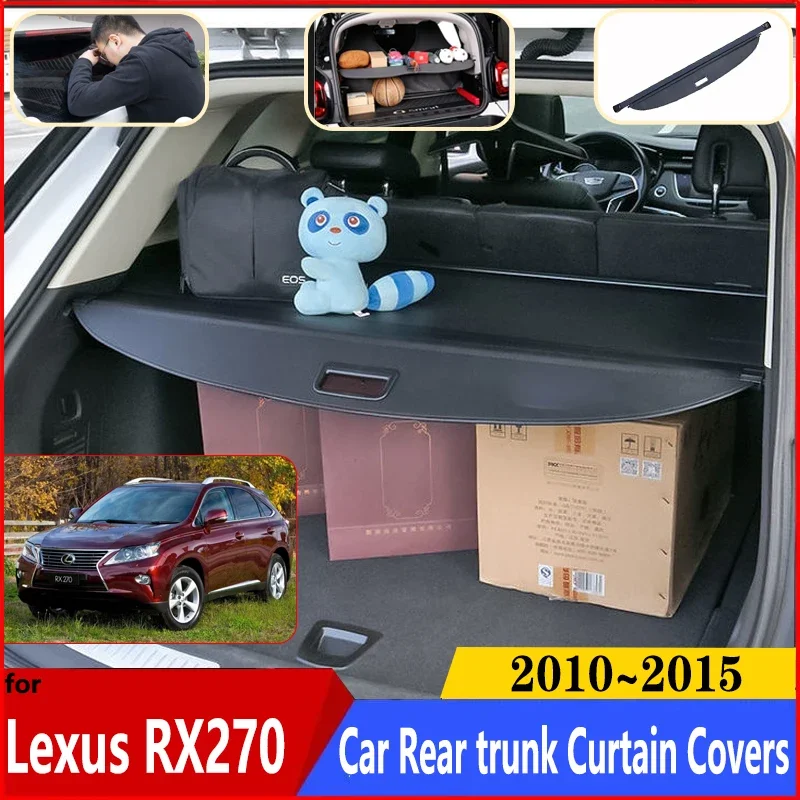 For Lexus RX270 Accessories RX 270 2010~2015 Car Trunk Luggage Curtain Cargo Anti-peeping Shield Retractable Car Accessories