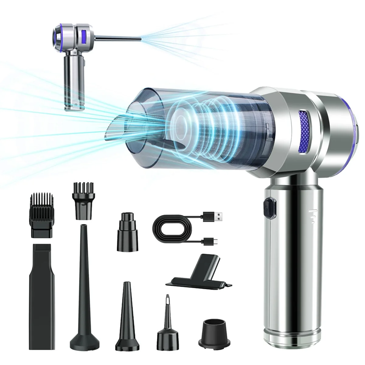 مكنسة كهربائية محمولة باليد، مكنسة كهربائية محمولة بقوة 21000 باسكال مع مكنسة كهربائية محمولة باليد