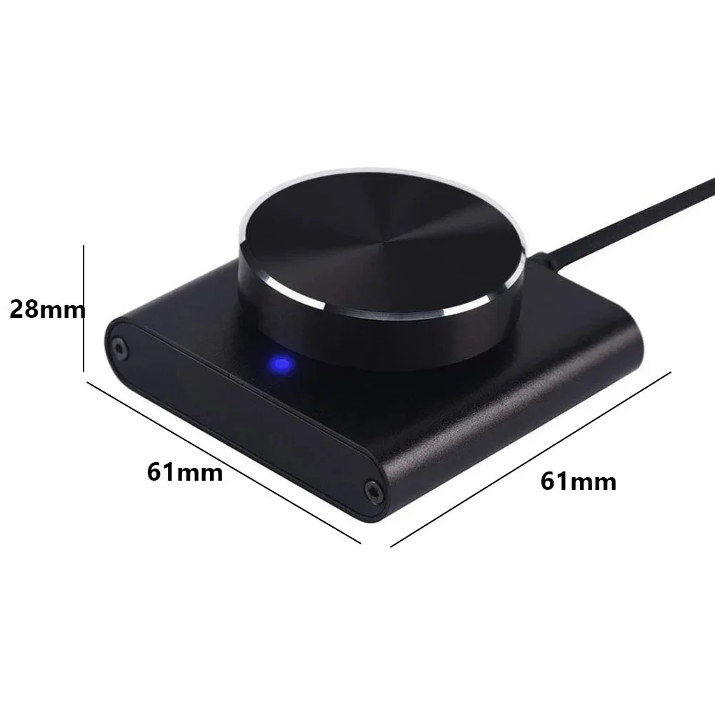 USB Volume Control Knob PC Computer Speaker Audio Volume Controller 2 Modes Multimedia Controller with USB Cable for Win/Mac OS