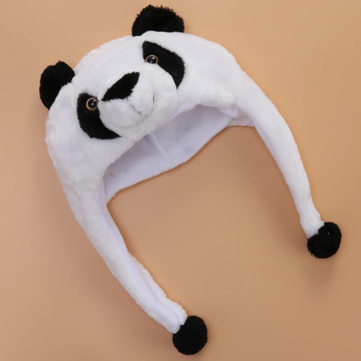 

Adorable Animal Hat Winter Ski Style Hat Panda Cartoon Earflap Hood for Adults (White)