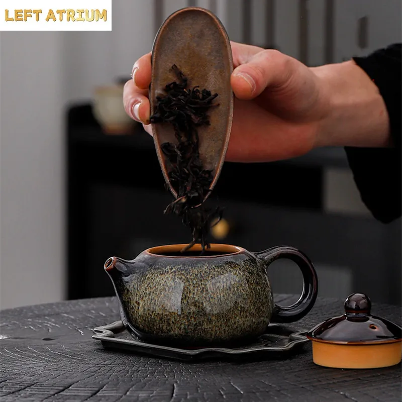 Kiln Turned Teapot Creative Home Filter Teapot Office Reception Ceramic Kung Fu Teapot Chinese Tea Ceremony Accessories