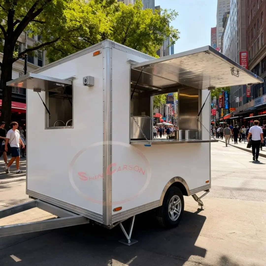 Remolque de catering móvil para exteriores, totalmente equipado para cerveza, helado, café y refrigerios, camión de catering móvil a la venta