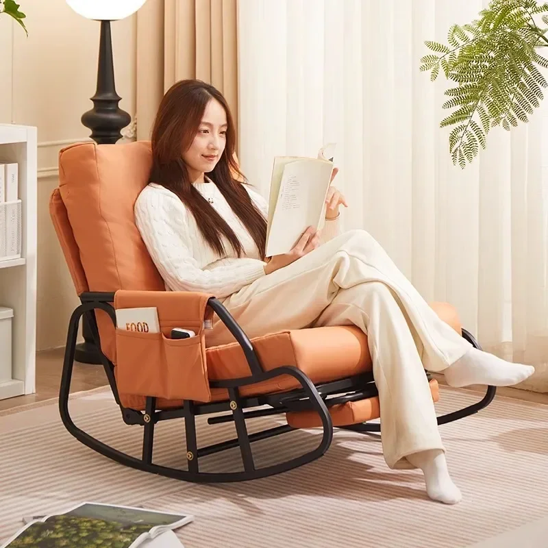 Multi-functional Lazy sofa rocking chair adult recliner lunch break rocking chair adult sleeping lounge chair