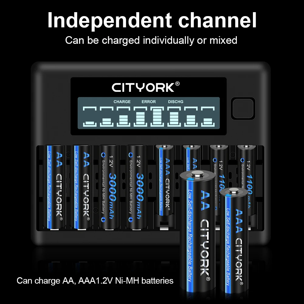 Pengisi Daya Baterai Pintar LCD untuk Baterai Isi Ulang 1.2V AA AAA NI-MH NI-CD 1.2V 2A 3A Pengisi Daya Baterai USB Perangkat Pengisi Daya Cepat